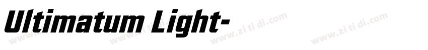 Ultimatum Light字体转换
